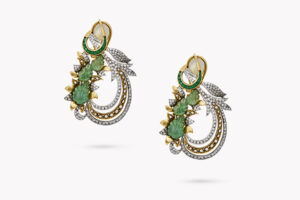 Feuilles Emerald Earrings Rowas Jewels