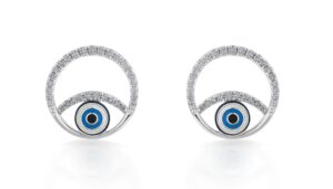 Evil Eye Earrings Circular Motif