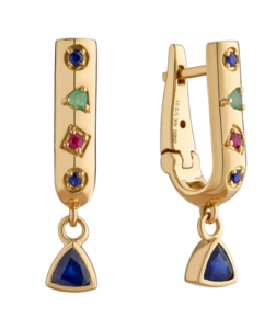 Aria Geometric Gemstone Earring