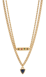 Aria Layered Gold Necklace with Gemstone Accents