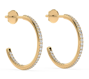 Half Hoop Pave Earrings